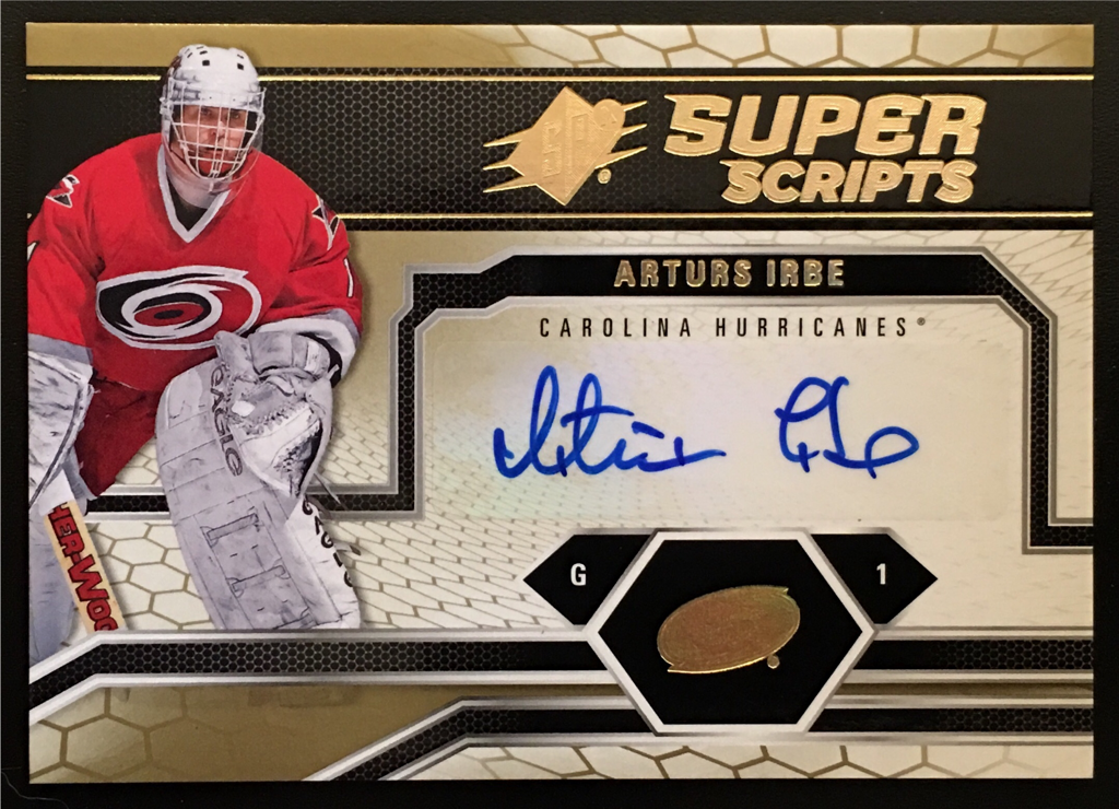 Arturs Irbe Signed 2002 In The Game #129 Carolina Hurricanes